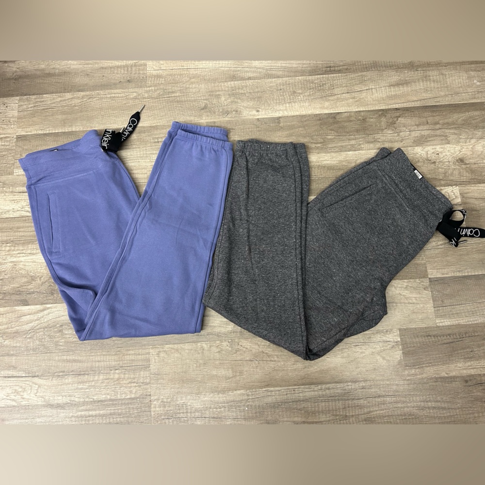 NWT Soft & Cozy Calvin Klein Joggers in dusty blue & heather grey, never worn - Picture 6 of 6